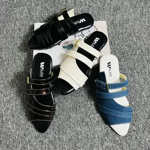 WILSO Sandal Slip On Flat Mules Wanita Kekinian