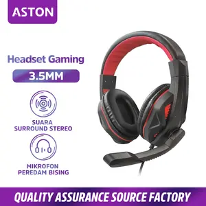 ASTON Headphone Gaming RGB Stereo AT-MT140 With Mikrofon Noise Cancelling Suara 9D Surround Nyaman