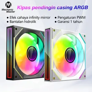 Mechanic Master PC Fan Casing Fan Case Black White Led ARGB PWM 12 cm cpu Fan