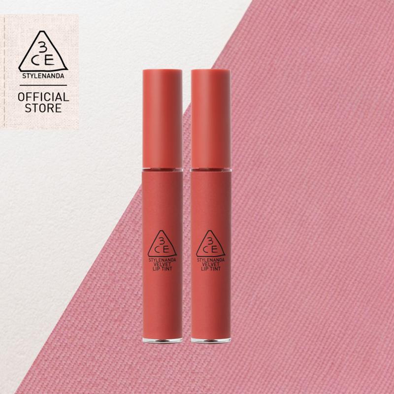 KOL Bộ 2 Son kem lì nhung mịn 3CE Velvet Lip Tint 4g x 2