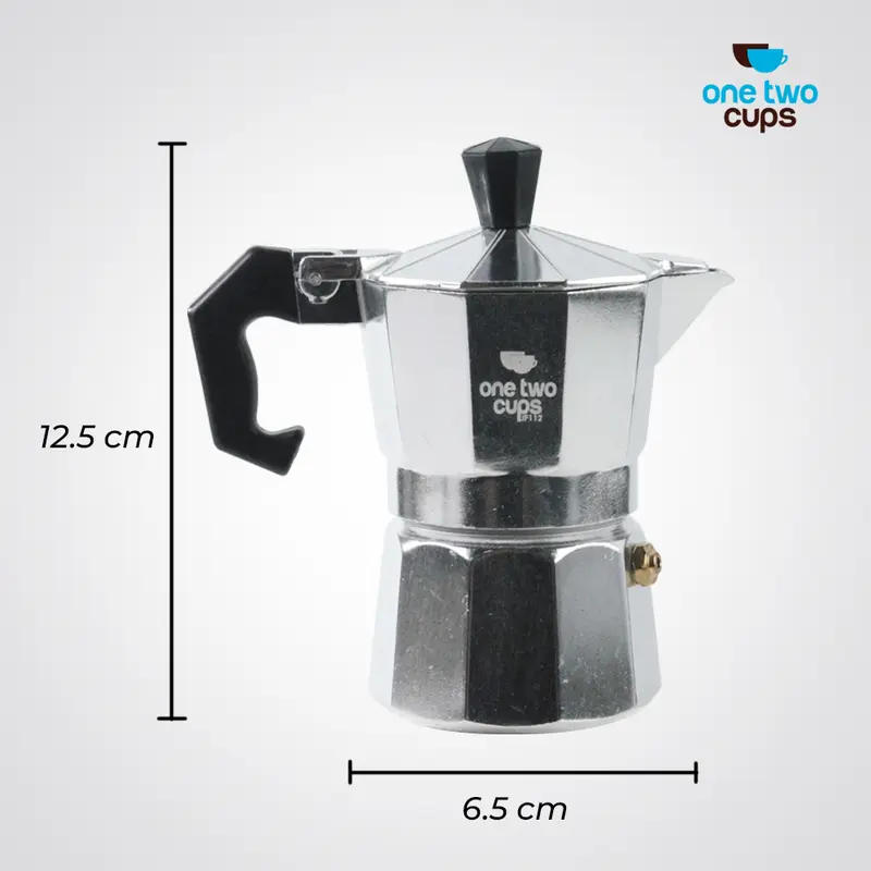 Moka Pot Espresso Coffee Maker Stovetop 50ml - Silver 3
