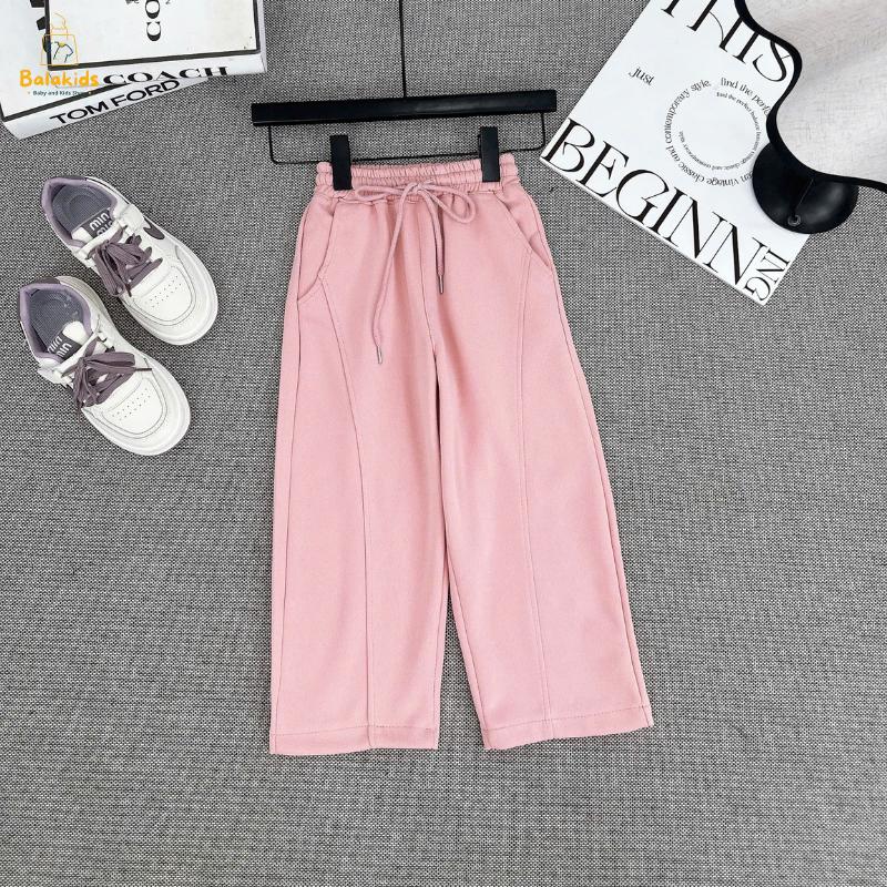  Quần Nỉ Cho Bé Gái 10-42KG Ống Suông Cạp Chun Thời Trang Bé Gái  Bala Kids-BL42  