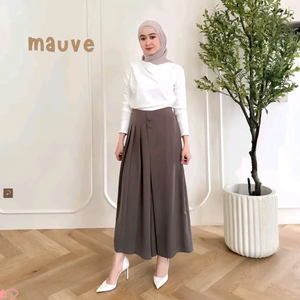 Cellie Kulot Pleats - Celana Rok Casual Fit Kulot Highwaist Furano Premium murah mriah haga terjangkau