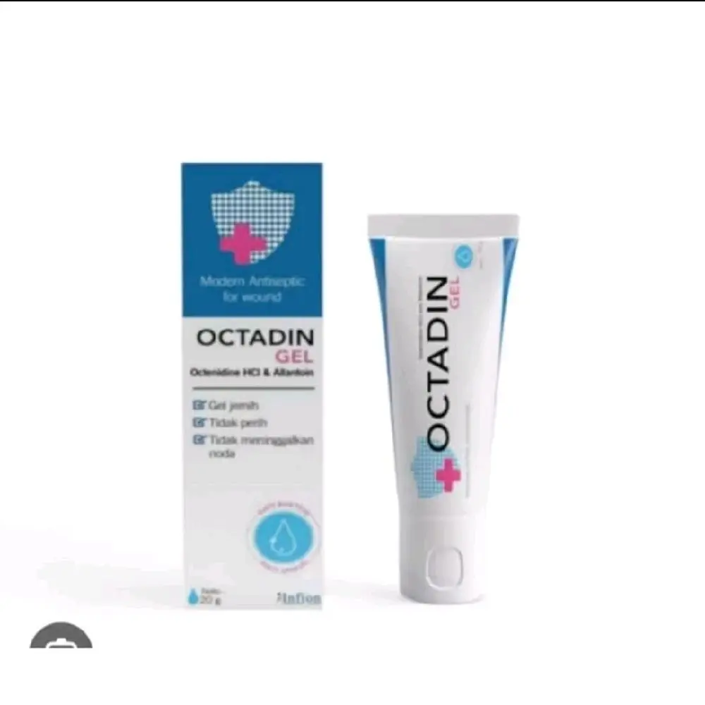 Octadin Gel 20gr  Gel antiseptik dengan bahan utamanya Octenidine HCL dan Allantoin