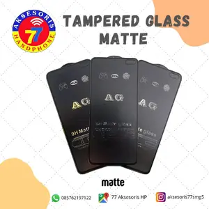 Temperglass Matte Anti Minyak untuk Samsung iPhone Vivo Oppo Xiaomi Realme Poco 9H Matte Glass
