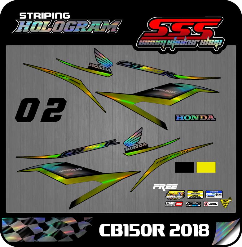 Stiker Striping Ori Hologram Honda CB150R 2018 List Motor CB150R V3 5