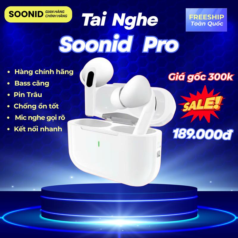  Tai Nghe Bluetooh SoonidPod Pro thế hệ mới 2026 Bass Căng Pin Trâu,Mic Đàm Thoại Rõ Chống Ồn Tốt Kết Nối Nhanh Phù Hợp Mọi Dòng Máy 