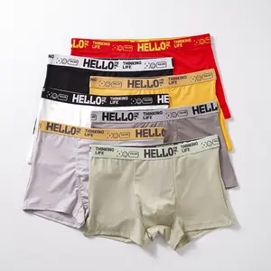 BOXER COWOK DEWASA Celana dalam pria L-4XL elastis berbahan 100% katun murni 04 halo