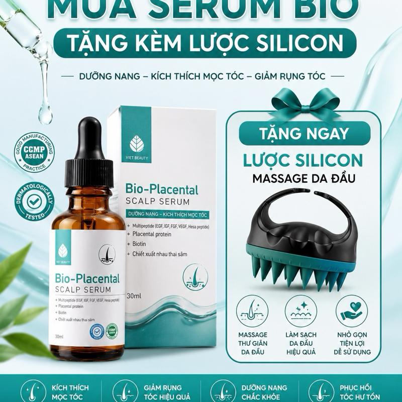 ￼[HỎA TỐC HCM]Tinh chất dưỡng nang tóc, tăng mật độ tóc Bio-Placental Scalp Serum  VIETBEAUTY giúp giảm rụng tóc