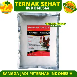 MIX MASTER PREMIX RED 1 KG - Premix Ayam Bebek Petelur Plus Pemerah Kuning Telur & Kerabang Lebih Tebal