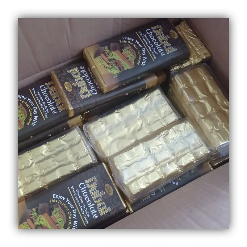 COKLAT VIRAL ALA  280 GRAM KUNAFA MERK DG GREENTEA WITH MEDE CRISPY kunafe coklat lebaran   Food Snacks Cemilan chocolates dubai 6
