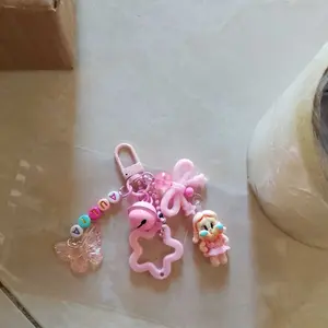 Gantungan keychain custom nama / gantungan lucu aestatic / Bagcharm / gantungan tas &hp&kunci  ada lonceng bunyi