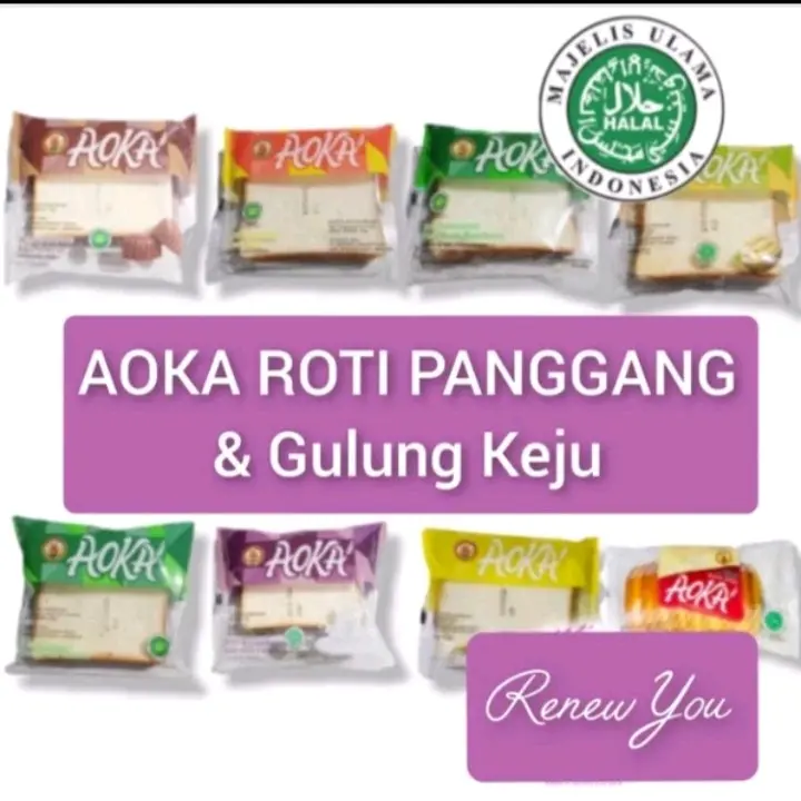 Aoka Roti Panggang Pilihan Rasa - Makanan Ringan - Food, Snacks 4