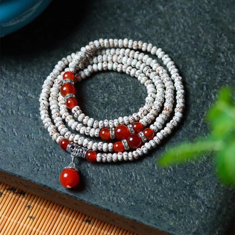 B21 – Tinh Nguyệt Bồ Đề 108 Hạt- Vòng tay hạt bồ đề tự nhiên phong cách Tây Tạng – Đá Mã Não Đỏ Phụ Kiện Voi vòng  tay  lỡ  làng  thiên  sơn chuỗi  bàn  tay  phật tràng