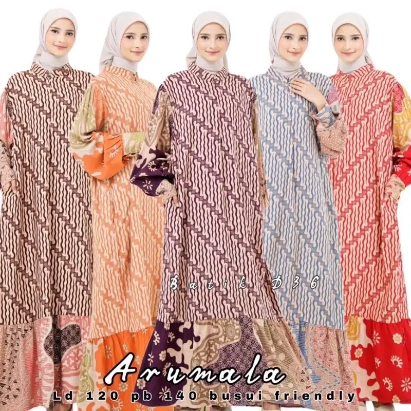 SEMERBAK BATIK ORI GAMIS RAYON PREMIUM ARUMALA BUSUI FRIENDLY