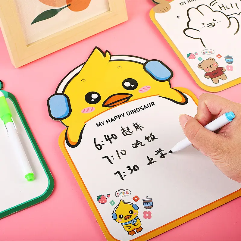 Papan Tulis Belajar Edukasi Anak Karakter Whiteboard Mini Toys Free Spidol Bisa Dihapus HM033 - XOBOX 6