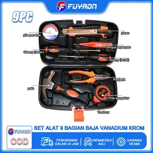 FUYAON Set Alat Listrik 9 Buah Set Alat Perangkat Keras Set Alat Tangan Perbaikan Listrik 9 Buah Set Alat Rumah Tangga Set Alat Alat Perbaikan Multifungsi