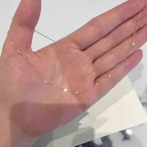 OMG! Perhiasan.Shop - Triangle Tassel Gold Titanium Necklace K042