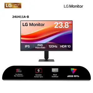 LG Monitor 24U411A-B 23.8" FHD IPS 120Hz 1ms 4 Sisi Tanpa Bingkai HDR 10 sRGB 99%