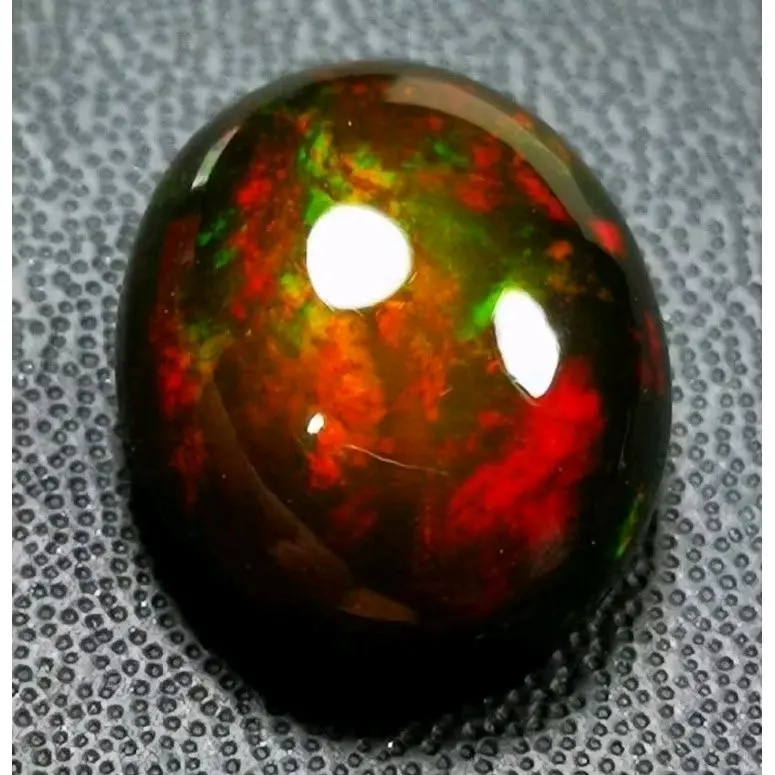 Batu permata natural Black oval kembang jarong siang malam Rings Kalimaya cincin titanium