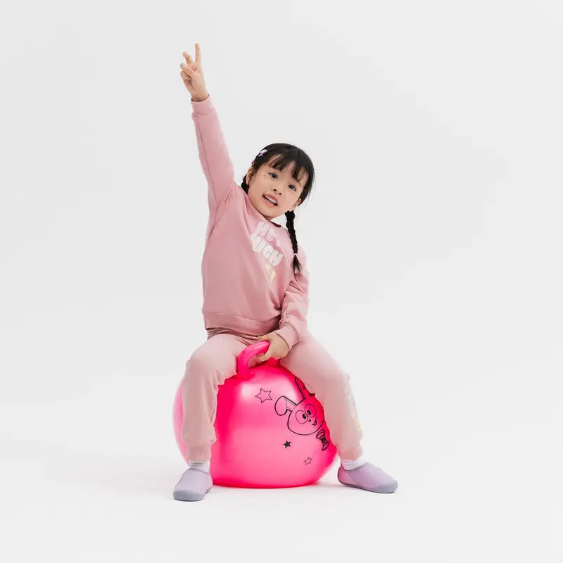 Decathlon Domyos Bola Hopper Resist Gym Anak 45 Cm - Pink - 8363517 4