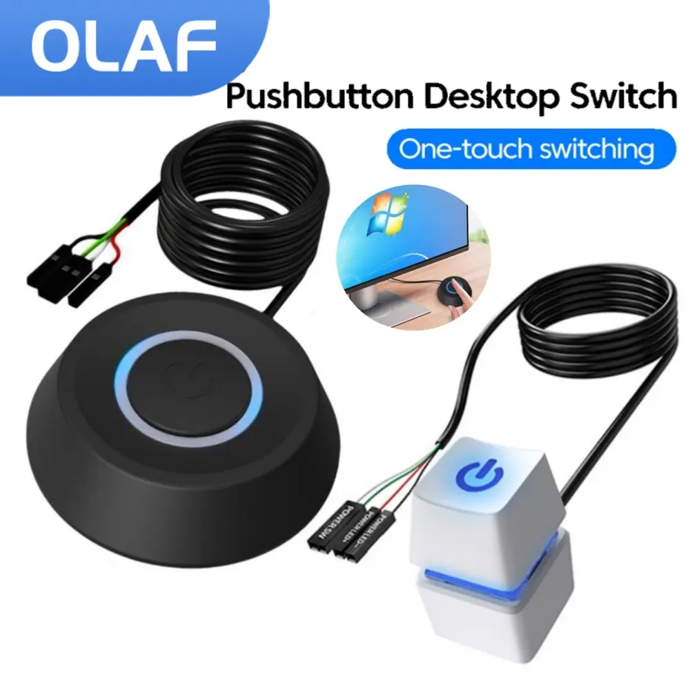 Kabel Suis Kuasa Komputer PC, Panjang 1.8M, untuk Casis Desktop, Butang ...