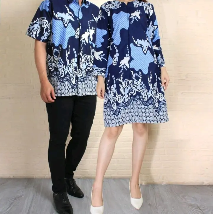 Tunik Batik Wanita Lengan Panjang & Hem Pria Bahan Katun Mikro - Lingkar Dada 52-58 cm 7