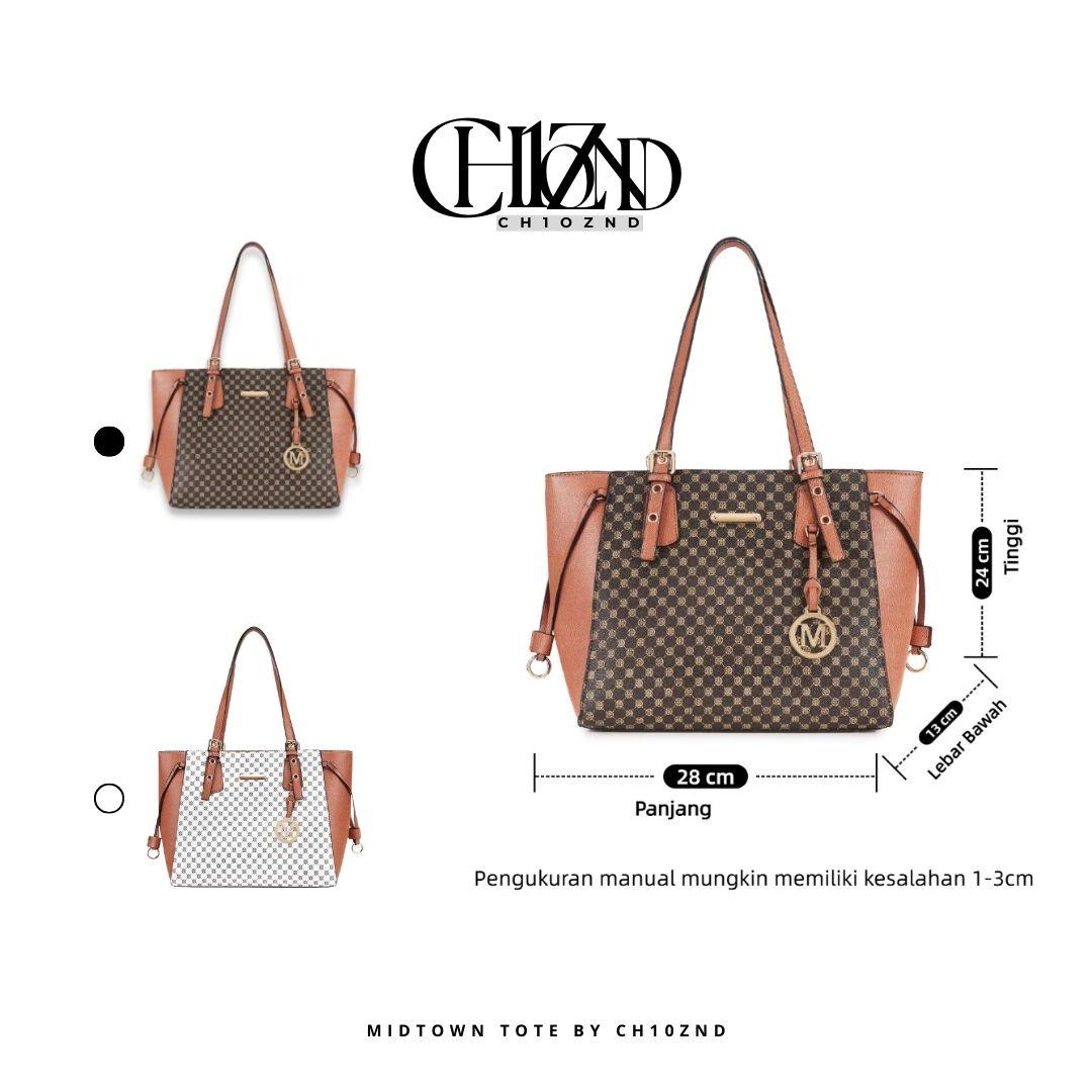 CHIOZND | Midtown Tote - Monogram Two-Tone Klasik tas sling bag tote bag wanita terbaru tas selempang cewek terbaru 2026 tas selempang korean style kuliah/kerja CHIOZND | Midtown Tote - Monogram Two-Tone Klasik tas sling bag tote bag wanita terbaru tas selempang cewek terbaru 2026 tas selempang korean style kuliah/kerja