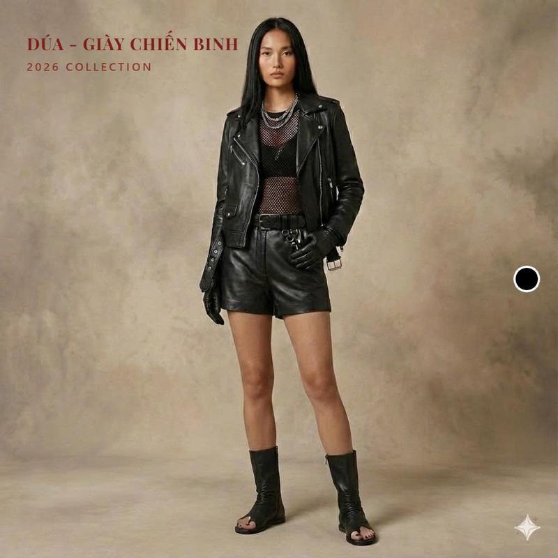 KAILI Giày Boot Xỏ Ngón Kaili Cổ Cao Đế Độn 3.5 Phân B16 Bốt Xỏ Ngón Boot Nữ Boot Da Boot Cổ Cao Shoes Ong