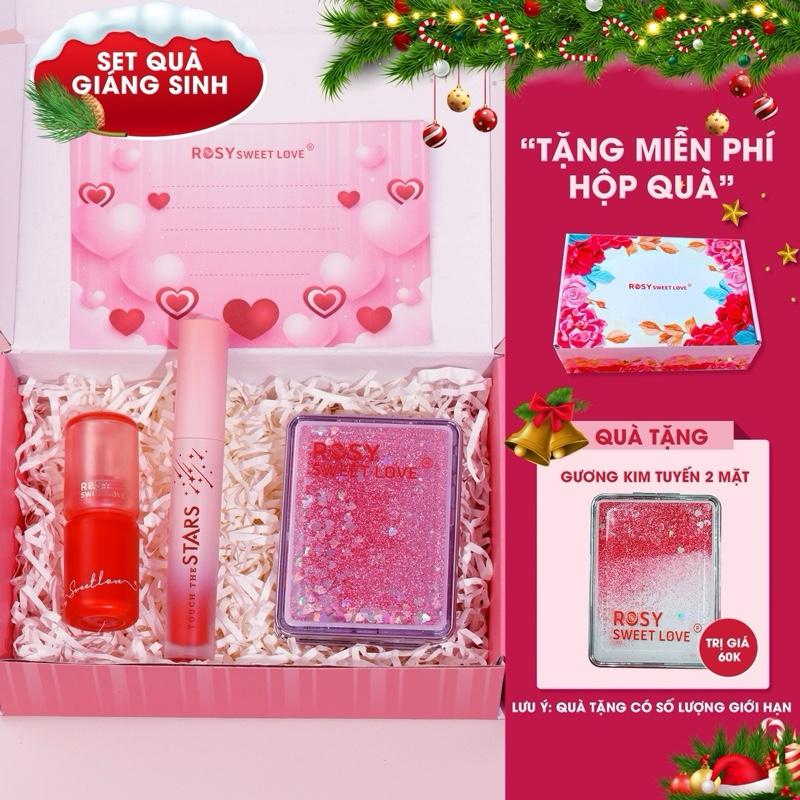   SÉT QUÀ  COMBO Dưỡng môi Rosy Vitamin E đỏ + Son Kem Lì Touch The Stars bền màu son lâu trôi son lì mềm môi son dưỡng Son Môi Trang Điểm Cosmetic Nữ Mỹ Phẩm Women TẶNG GƯƠNG 