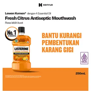 LISTERINE Fresh Citrus 250 ml - Cairan Obat Kumur Mulut Antiseptik