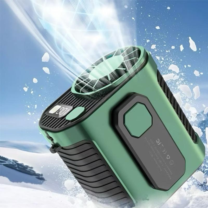 BH 12 tháng Quạt đeo thắt lưng tích điện kết hợp sạc dự phòng - 10 tốc độ gió siêu mạnh dùng tối đa 10 tiếng,2 chế độ đèn trợ sáng dung lượng pin 10000mAh