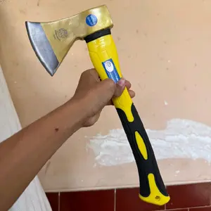 Kapak Dayak Asli Import Tebal Pemotong Kayu Super Tajam dengan Gagang Kuning dan Hitam