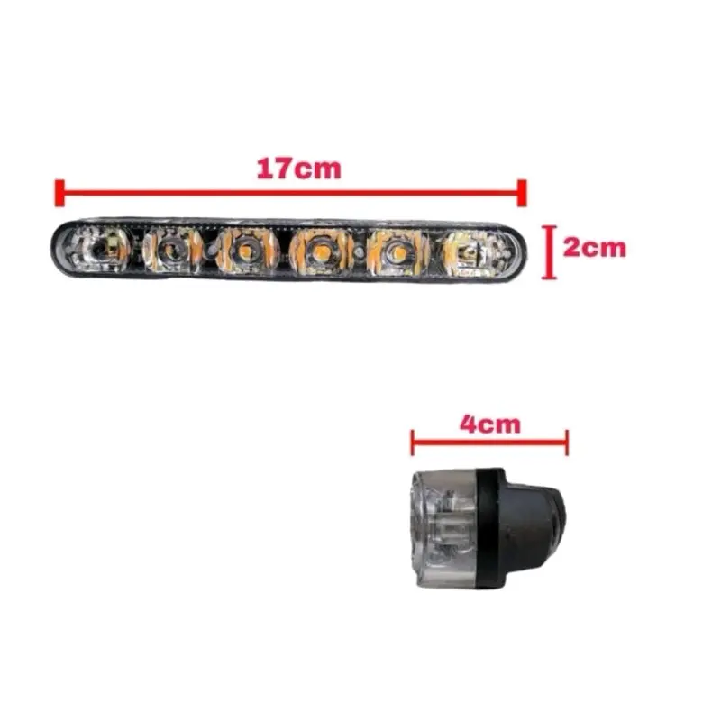 LAMPU DRL BUMPER DEPAN DRL 6 LED FORTUNER VARIASI TAMBAHAN UNIVERSAL SEIN RUNNING 4