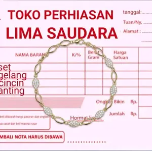 virall gelang rantai motif permata anti karat anti luntur free surat dari toko