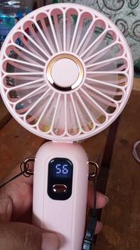 Product Review of CID39 Kipas Angin Lipat Mini Portable LED Display 5-Speed Wind Adjustment Kipas Genggam Kipas Kecil Foldable from s**😍 0