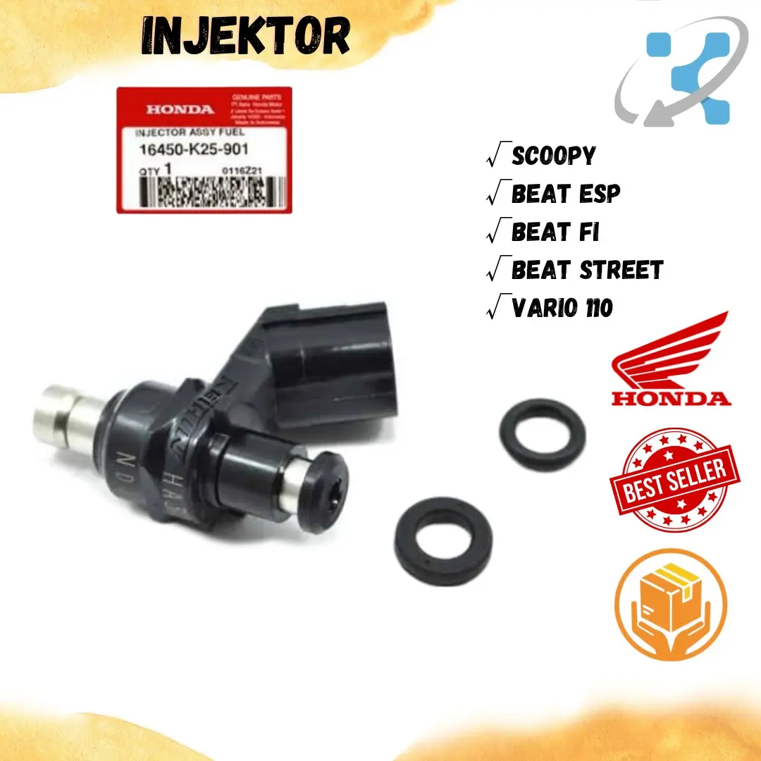 INJEKTOR ASSY HONDA 6 HOLE - beat fi / beat esp / beat street / beat pop / spacy fi / scoopy fi / vario 110 (K25)