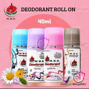 M.B.K Deodorant Roll On 40ml Pria & Wanita - Penghilang Bau Badan Ketiak Tahan Lama MBK Original