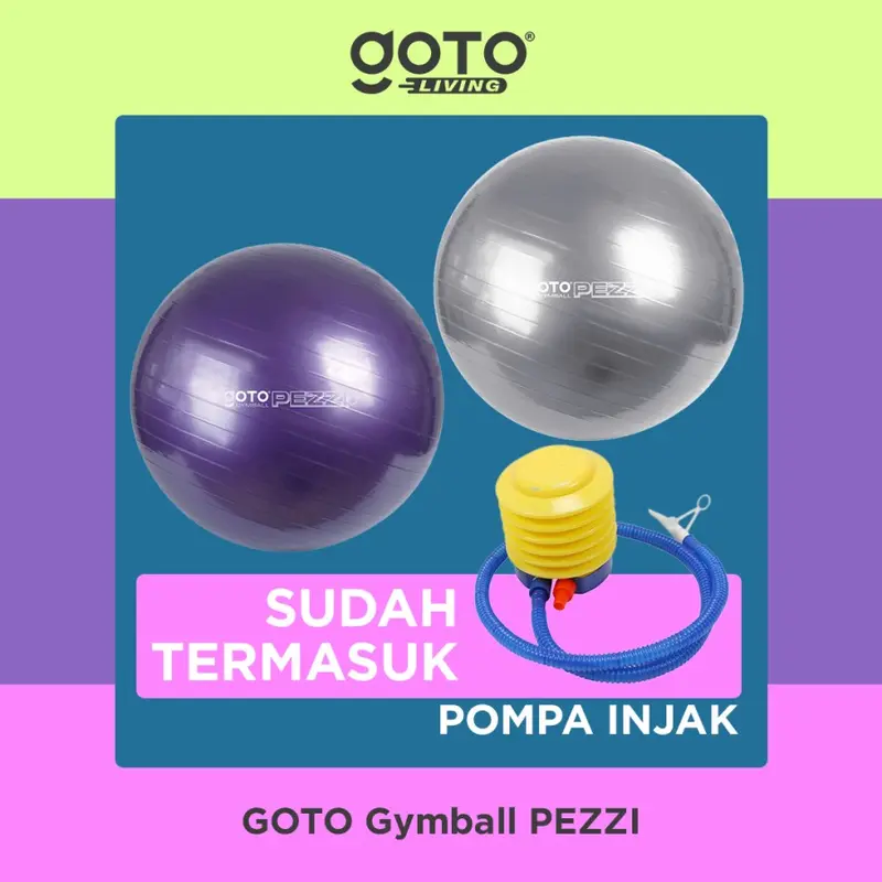 Goto [COD] Pezzi Gym Ball Bola Yoga Ibu Hamil Senam Olahraga Pilates Fitness 2