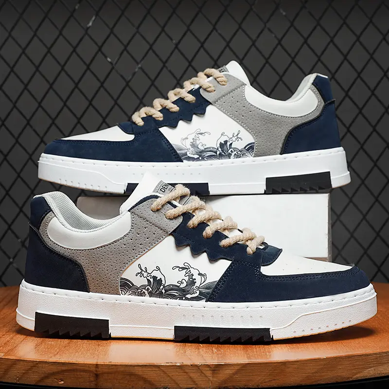 [COD] Sepatu sneakers pria baru, sepatu olahraga dan kasual bersol lembut trendi dan serbaguna 39-44 Casual Shoes Putih Running Sport 4