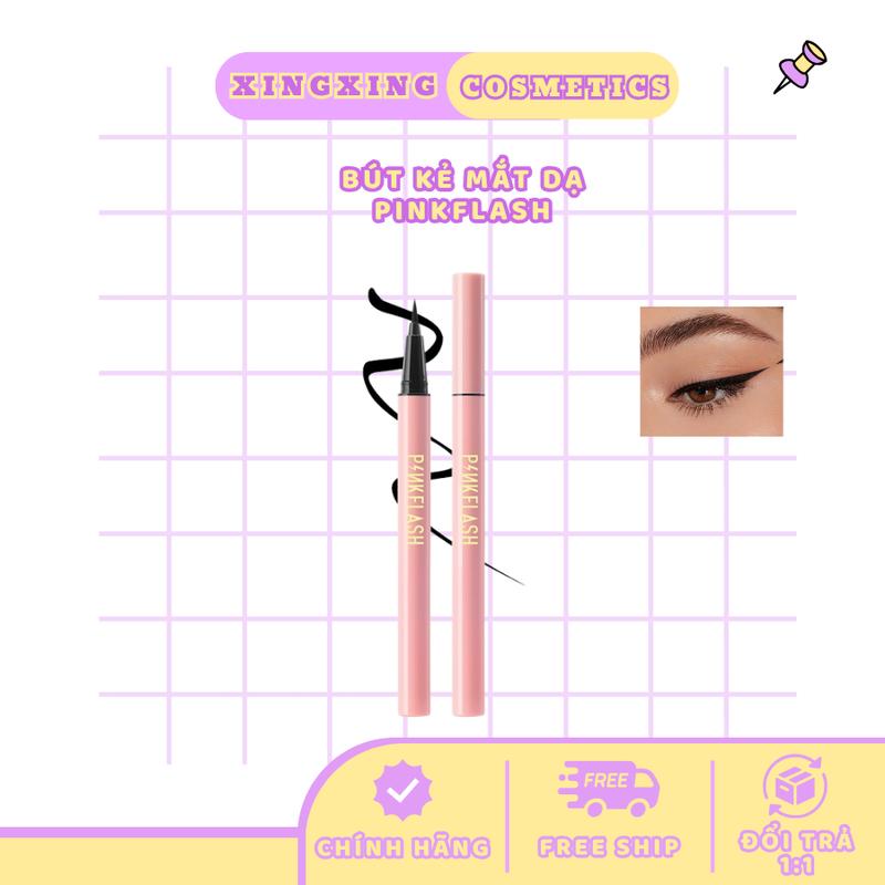  Bút kẻ mắt dạng gel Pinkflash mau khô màu đen màu nâu chất lì chống nước lâu trôi 30g 