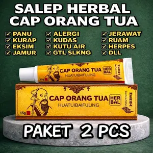 PAKET 2 PCS Salep Gatal Original Cream Gatal Untuk Gatal Jamur Eksim Panu Kurap Kudis Psiroasis Jerawat Kutu Air Cap Orang Tua