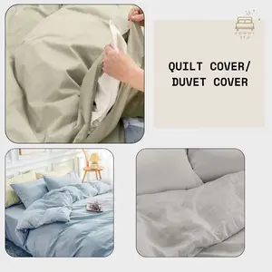 QUILT COVER/COVER DUVET SARUNG SELIMUT polos no embos dan motif model resleting plus tali pengait bedcover size lengkap