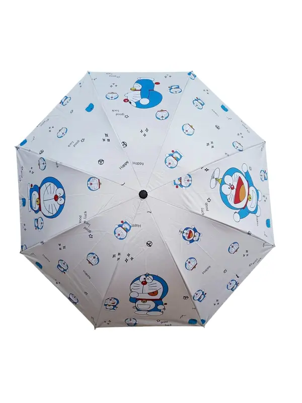 Payung Lipat Rosida  Batang Besar Kokoh Motif Doraemon Lucu 2