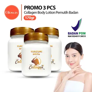 YURIZUMI PROMO 3 PCS Lotion Pemutih Badan 170g Body Lotion Bibit Collagen & Niacinamide BPOM Mencerahkan Kulit Memutihkan Handbody Tangan Kaki