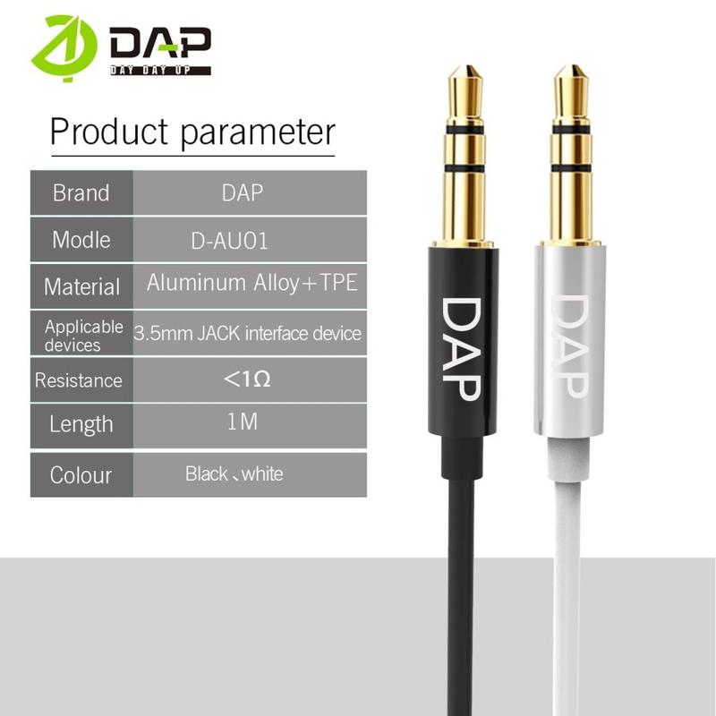 DAP D-AU01 Kabel AUX Audio Cable Jack 3.5mm 1 Meter 3
