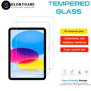 Screen Protector Tempered Glass untuk Ipad 11 A16 CHIPS Full Layar 9H Kekerasan Anti-Shattered Case Friendly Design
