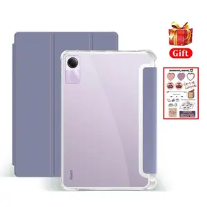 Casing Redmi Pad SE 11 Inch 2023/Xiaomi Redmi pad 10.6 inch Flip Smart Case Magnetic Smart Casing With Slot Pen Auto Lock Wake Up for Redmi pad SE/Redmi pad 10.6inch Case Soft Transparent Back - Purple, Redmi pad SE 11 inch | Hot Item