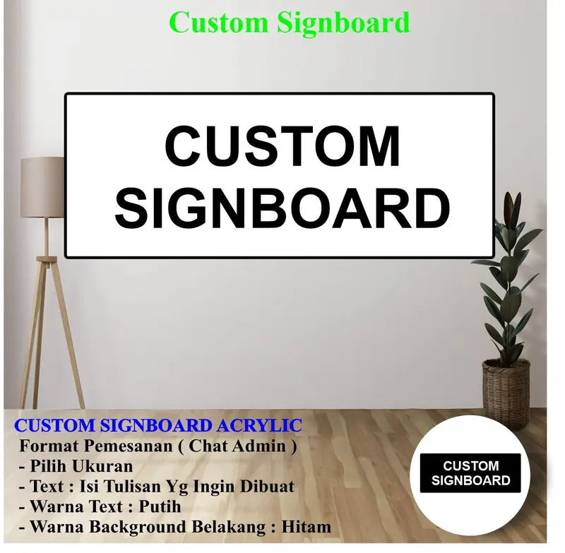 Custom Tulisan Akrilik  Bisa Request Sesukamu Board Signate Acrylic  Indor Outdor 0
