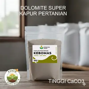KAPUR PERTANIAN / DOLOMITE SUPER TINGGI KALSIUM UNTUK PH TANAH 1 KG